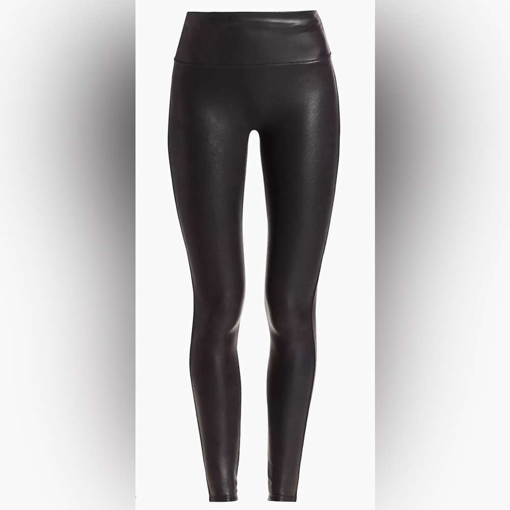 SPANX faux leather leggings in black